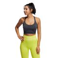 adidas Training Aeroknit seamless light support sports bra in grey, GL1121