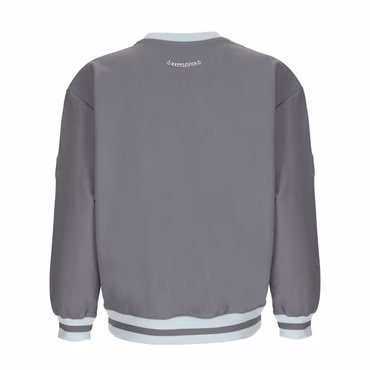 Wattlöper Damen Sweatshirt Schriftzug "X"-Stick + "Anker,O,S,W" - Pullover mit Rundhalsausschnitt, Farbe: grau