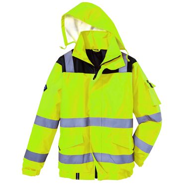 Terrax Workwear Herren Warnschutzjacke Pilotenjacke mit Reflexstreifen  Warnschutz Arbeitsjacke wattiert