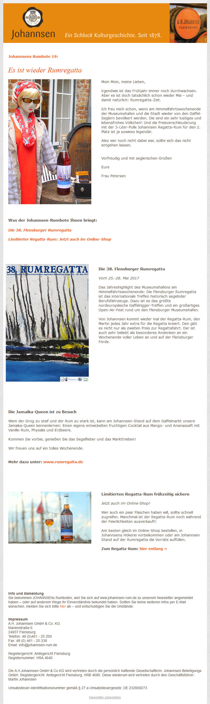 Es ist wieder Rumregatta