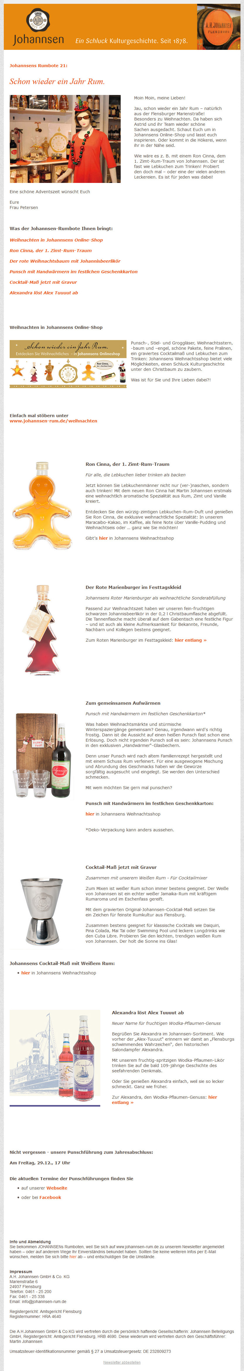 Schon wieder ein Jahr Rum