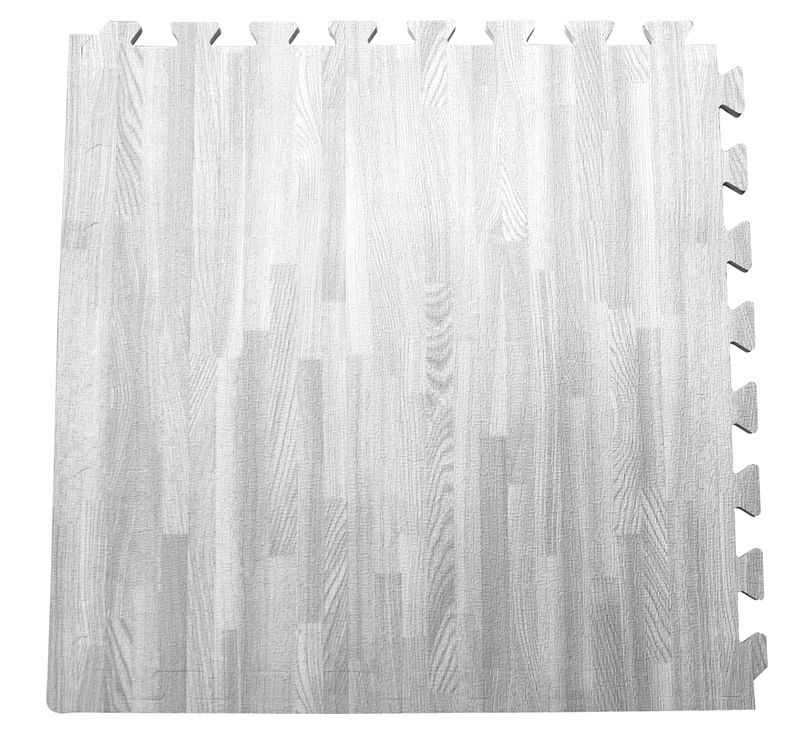 4Fighter 1cm plug mat parquet-wood look gray-white