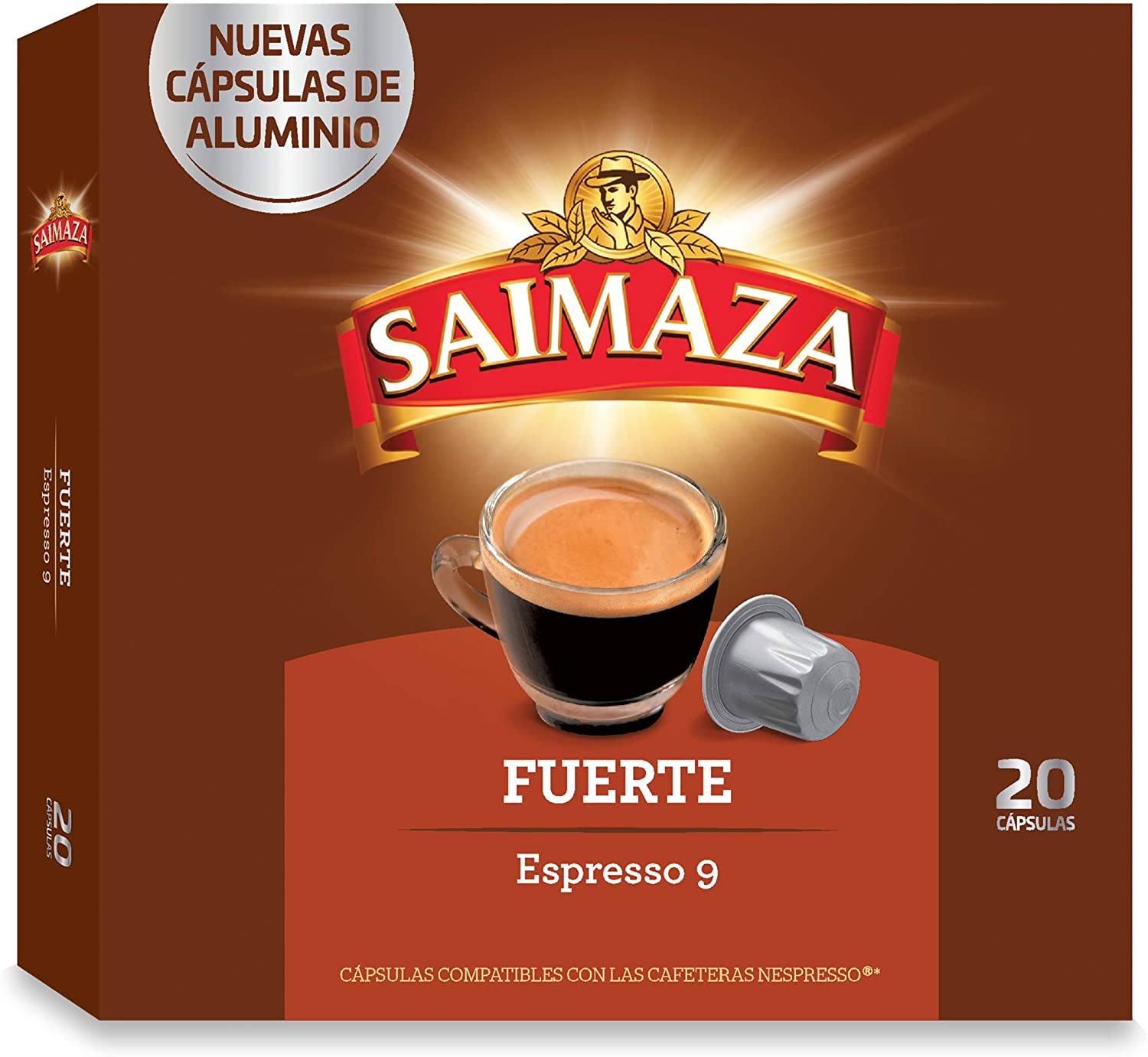 Saimaza, Café Espresso Fuerte, 20 cápsulas, 104g | DSG BioShop