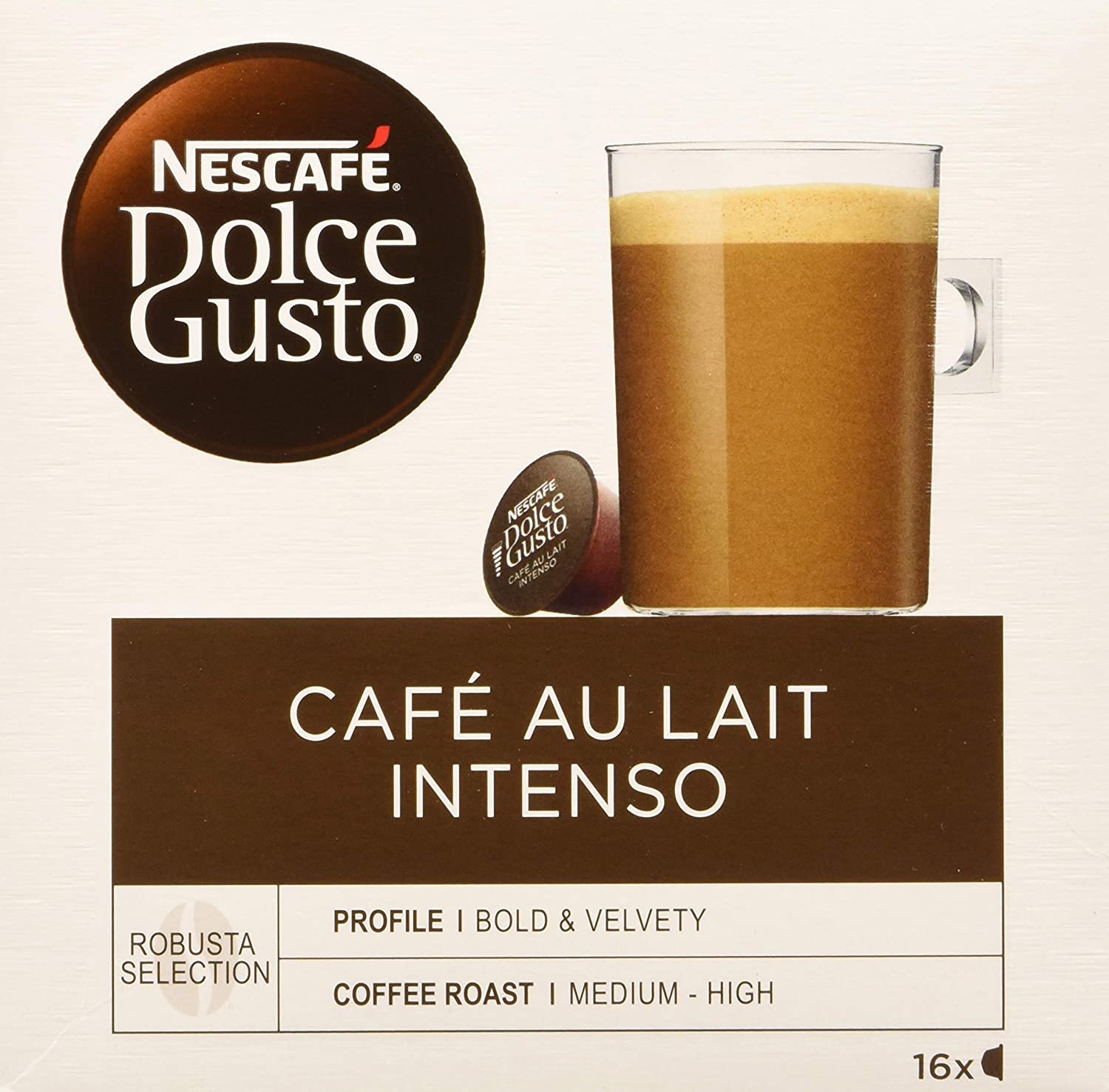 Nescafé Dolce Gusto, Café Con Leche Intenso, 16 cápsulas, 160g | Tienda  online de Ceres