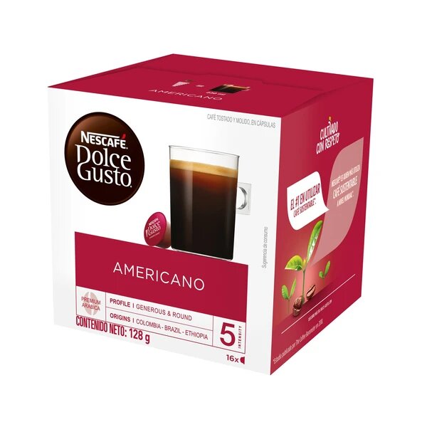 Nescafé Dolce Gusto, Americano, 16 cap, 230ml | Tienda online de Ceres