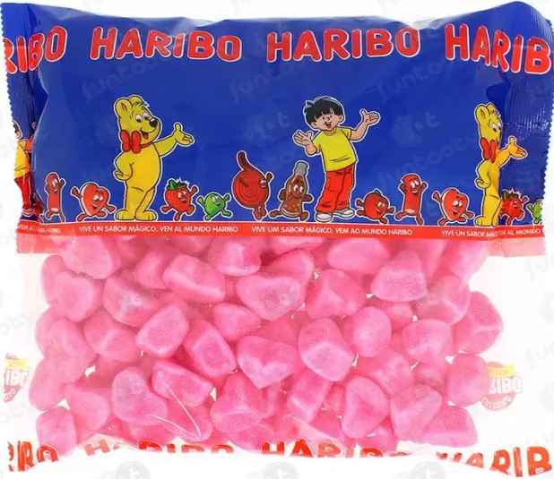 HARIBO Corazon Soft Pika, heart-shaped gummy sweets in pink, 1kg | DSG  BioShop