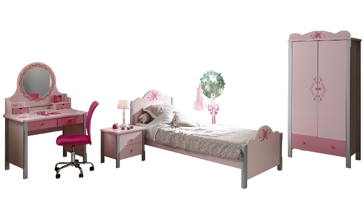 romantisches Mädchenzimmer in Rosa