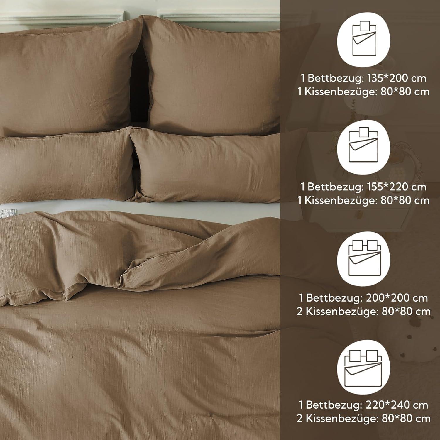 Le Linge De Jules Bettwäsche-Set – 240x260 Cm, 2 Kissenhüllen, 100% Baumwolle, 57 Fäden