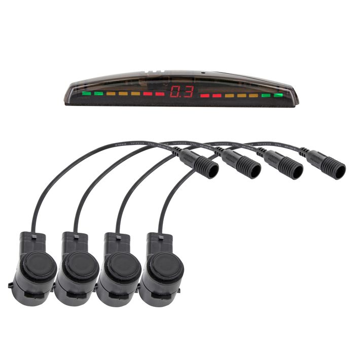 AUTO KFZ EINPARKHILFE RÜCKFAHRWARNER KABELLOS PDC PARKBOY 4 SENSOREN LED DISPLAY