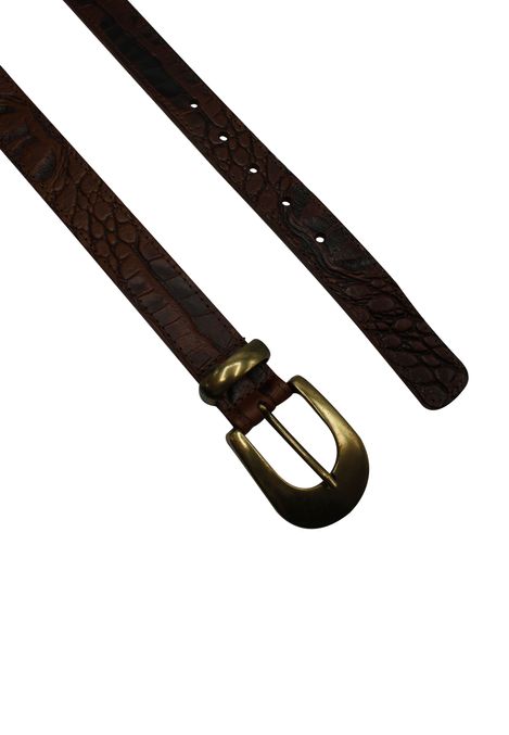 Kroko Gürtel | CAYMAN Animalprint-Gürtel mit Kroko-Prägung