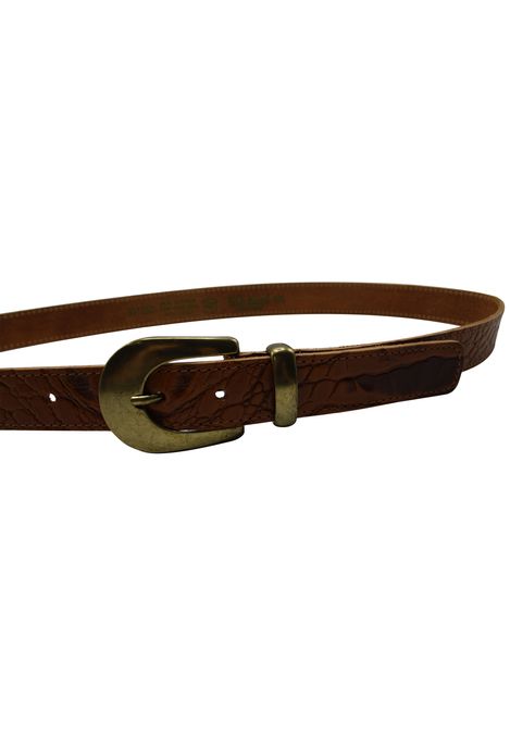 Kroko Gürtel | CAYMAN Animalprint-Gürtel mit Kroko-Prägung