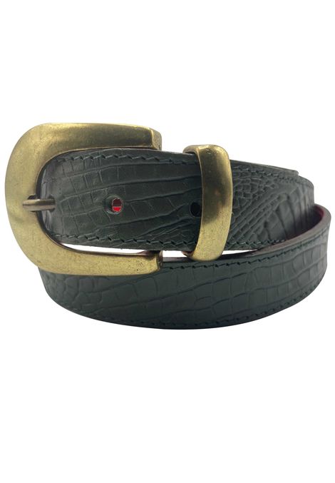 Kroko Gürtel | CAYMAN Animalprint-Gürtel mit Kroko-Prägung