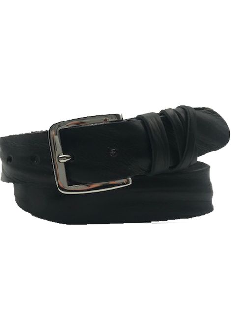 Jeansgürtel |DESCENT - Klassicher Jeansgürtel mit glänzender Silber-Schließe