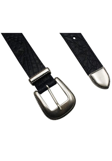 Gürtel mit Großer Gürtelschnalle | TWO SHOTS - Einfarbiger Gürtel mit doppelter Gürtelschnalle