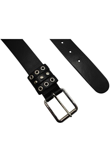 Gürtel mit Nieten | TRIPLE - Hochwertiger Jeansgürtel mit dezentem Lochnieten-Besatz an den drei Schlaufen