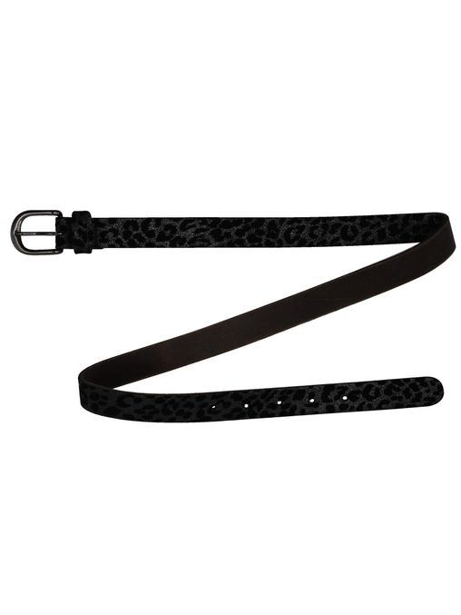 Leoparden Gürtel Damen | SILVER LEO - Silber-Metallic-Gürtel mit Leoparden-Print