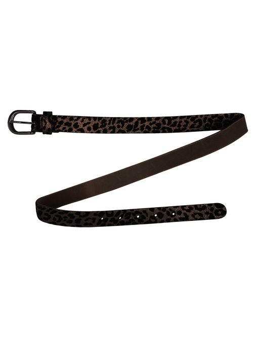Leoparden Gürtel Damen | COBRE LEO - Metallic-Gürtel mit Leoparden-Print