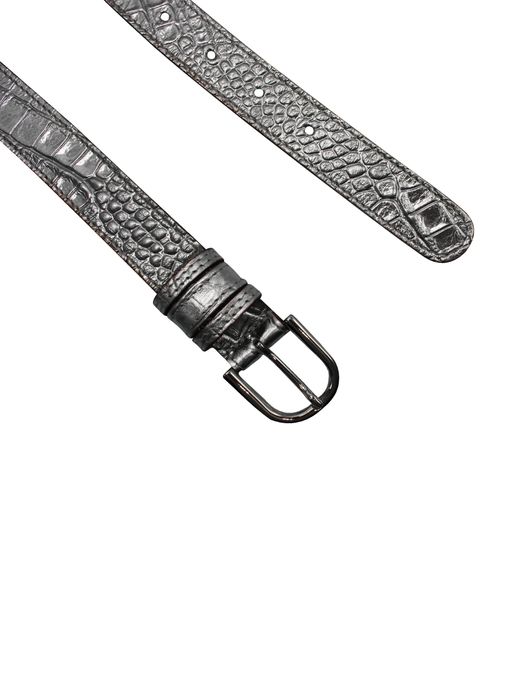 Kroko Gürtel |Croc - Silbergürtel im Kroko-Stil