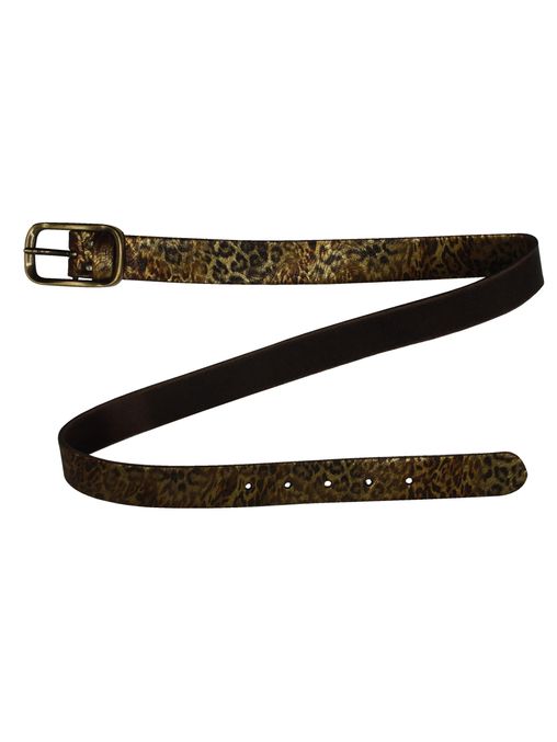 Leoparden Gürtel Damen | RAVI - Leoparden-Print in Gold-Metallic