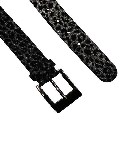 Leoparden Gürtel Damen | LEO 2 - Metallic-Gürtel mit Leoparden-Print