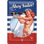 Pin Up - Ahoy Sailor! 50er retro Blechschild