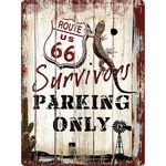 Route 66 Survivors Parkin Only 50er retro Blechschild