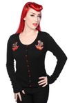 Cherry Kirschen Strickweste retro Cardigan v. Banned