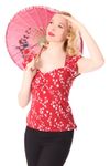 Amira Schwalben 50er retro Bluse Capsleeve Shirt v. SugarShock