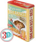 Breakfast in Bed 50s retro Blechdose Vorratsdose