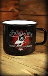 Emaille Kaffebecher Schmiere Tasse v. Rumble59