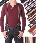 Unisex retro Braces Streifen Hosenträger Suspender mit Clips