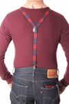 Unisex retro Karo Tartan Hosenträger Suspender m. Clips kariert