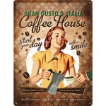Coffee House Lady 50er retro Blechschild v. Nostalgic Art