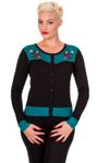 Schwalben 2-tone Strickweste retro Cardigan v. Banned