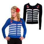 Private Party Streifen Anker Strickweste retro Cardigan v. Banned