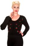 Cherry Kirschen Strickweste retro Cardigan v. Banned