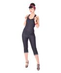 Breen 50er retro Pin Up Denim Dugarees Caprihose 3/4 Jeans Hose Latzhose v. SugarShock