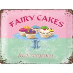 Fairy Cakes - Fresh every Day 50er retro Tür Blechschild v. Nostalgic Art