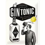 Gin Tonic 50er retro Tür Blechschild v. Nostalgic Art