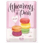 Macarons 50er retro Tür Blechschild v. Nostalgic Art