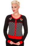 Polka Dots Strawberry Strickweste retro Cardigan v. Banned