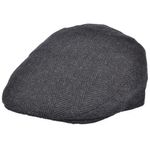 Herringbone Flatcap retro Schiebermütze grau