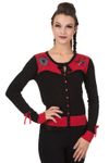 Captivated 2-tone Strickweste retro Tattoo Cardigan v. Banned