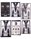 Unisex retro Hosenträger Suspenders m. Y-Schlaufe Clips Plain