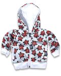 cute Tattoo Roses Six Bunnies Baby Hoodie Kapuzen Sweatjacke