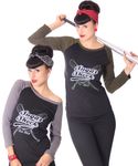 Isabella Baseball Rockabilly 2-tone retro Longsleeve Logo Shirt v. SugarShock
