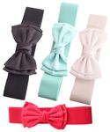 Schleifen Struktur Gummizuggürtel 50s retro Petticoat Bow Stretchgürtel