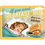 Breakfast in Bed 50er retro Tür Blechschild v. Nostalgic Art
