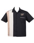 Stay Tuned Guitar Panel Loungeshirt Casino Shirt Herren Hemd v. Rock Steady Clothing