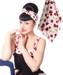 50s Frisuren Strawberry retro Nickituch Hairband Haar Tuch Bandana v. SugarShock
